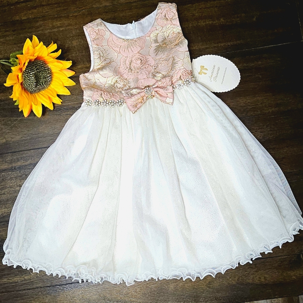 American princess 》 girl's 3T rose gold dress